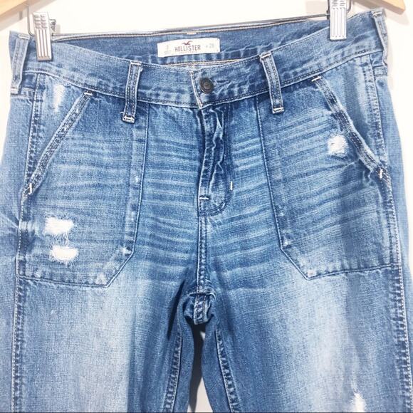 Hollister Distressed Skinny Jeans Destroyed Light Wash Junior's Size 3 W 26 - Picture 5 of 6